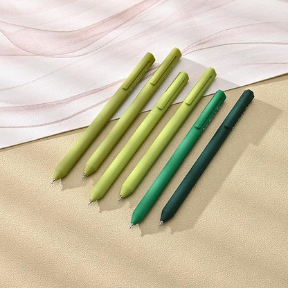 BAYTORY 8Pcs Colored Gel Pens, 0.5mm Fine Point Multicolored Ink Pen, Colorful Pens Smooth Writing for Note Taking and Marking Supplies (Green)