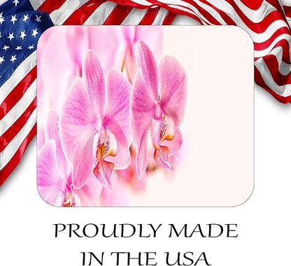 Floral Pattern Flower Mouse Pad Mat Mousepad for Desk Computer Laptop PC Gaming Home or Office Gift for Her Flowers (Orchid MP110)