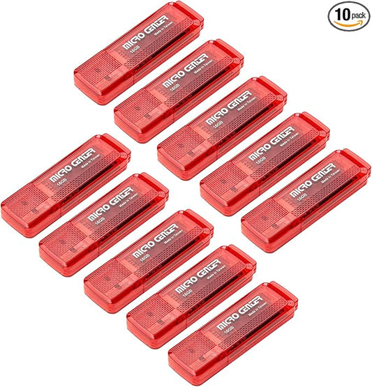 INLAND Micro Center SuperSpeed 10 Pack 16GB USB 3.0 Flash Drive Gum Size Memory Stick Thumb Drive Data Storage Jump Drive, 10X Faster Than USB 2.0 USB Drive (16G 10-Pack)