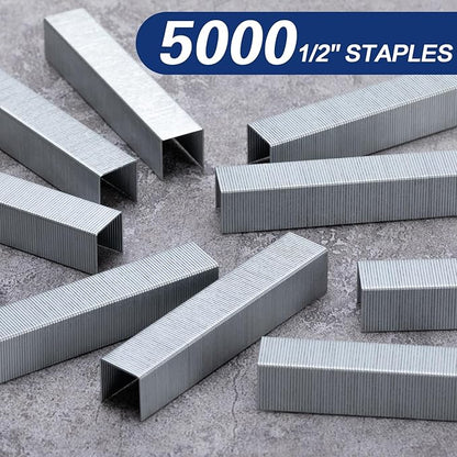 Deli Staples, Premium Heavy Duty Staples for Heavy Duty Staplers, 1/2'' Length, 90 Sheet Capacity, 100/Strip, 5000/Box