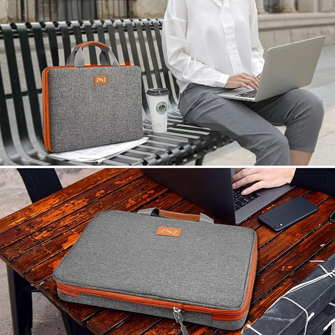 ZINZ Slim Expandable 13 13.3 13.6 14 Laptop Case Sleeve Compatible with MacBook Air/Pro 13-14 M1 M2 M3 2021-2023 Pro/Max,13.5 Surface Laptop 4/3,D01G02