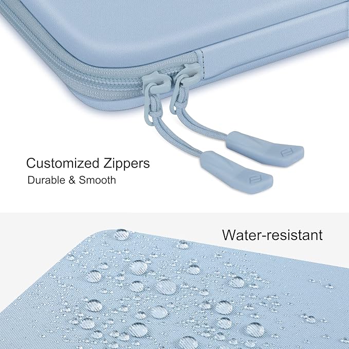 FINPAC Hard Laptop Sleeve Case for 13 inch MacBook Air M4 2025 M3 2024, 14 inch MacBook Pro M5/M4/M3/M2 A3401 A3185 A2918 A2992, 13'' Air/Pro, Waterproof Case for Dell, Surface Laptop, HP, Ice Blue