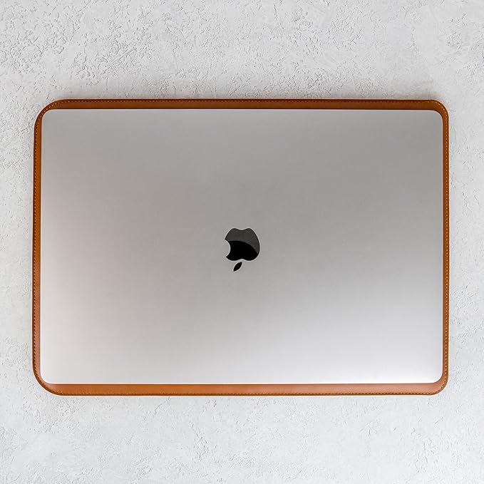 Casemade Real Leather Laptop Sleeve for MacBook Pro & Air Fits 13, 14, 15 & 16 Inch - Genuine Full Grain Leather with Soft Wool Lining (16 inch - Pro M1/M2/M3/M4)