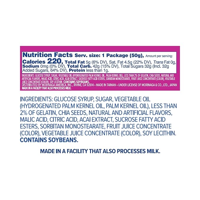 HI-CHEW Acai Sticks, 15-Pack, Soft & Chewy Candy, 1.76oz Each, Bulk Candy Individually Wrapped - Made with Immensely Juicy Fruity Flavors
