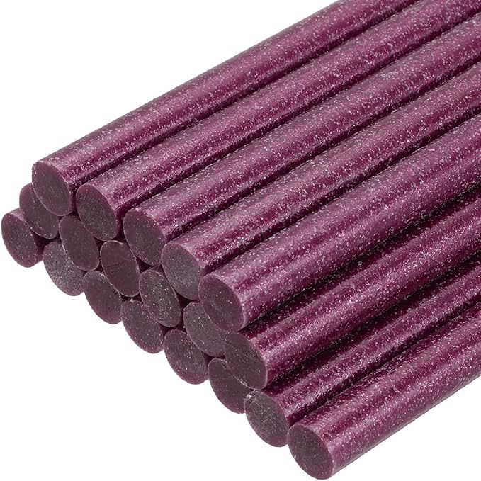 PATIKIL Hot Glue Sticks for Glue Gun, 20 Pcs Colored Hot Melt Adhesive Bulk Sticks for DIY Craft Projects Art Decoration Home Repairs, Rose Red (3.9" x 0.43")