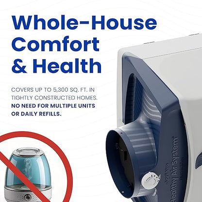 AprilAire 620MKZ Whole-House, Large Bypass Evaporative Humidifier – 18 Gallons Per Day, Water Saving with Manual Control and Installation Kit for up to 5,300 Sq. Ft.