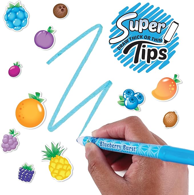 Pastel Smarkers - Washable Patented Gourmet Scented Pastel Markers, Assorted Colors, Standard Point Felt Tip, 16 Count