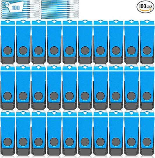 Blue 100PCS 4GB USB 2.0 Flash Drive Blue