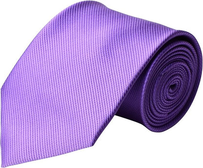 QBSM Mens Solid Polyester Textile Neckties Pure Color Neck Ties