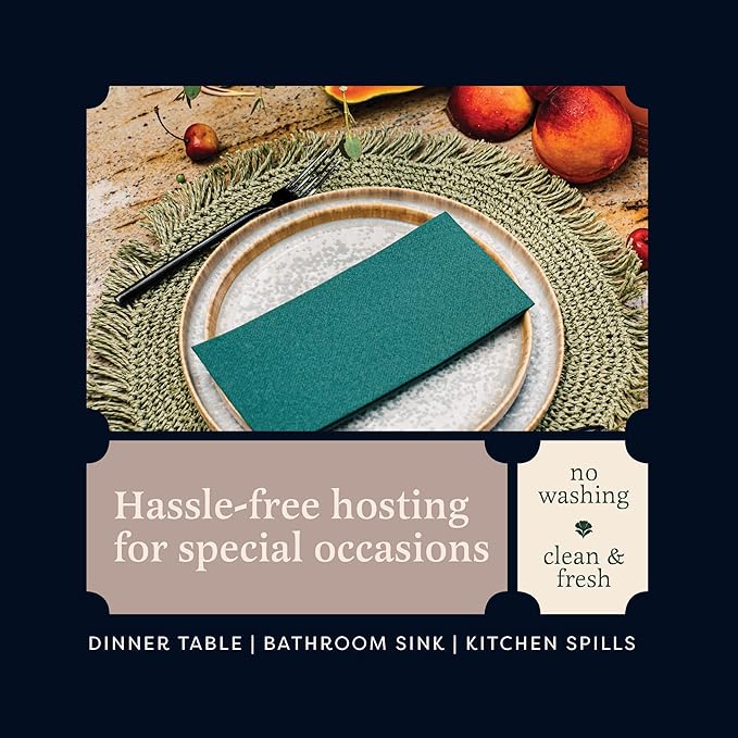 100 Linen-Feel Cream Paper Napkins - Decorative Cloth-Like Cream Dinner Napkins - Soft And Absorbent. For Kitchen, Party, Wedding, Bathroom Or Any Occasion