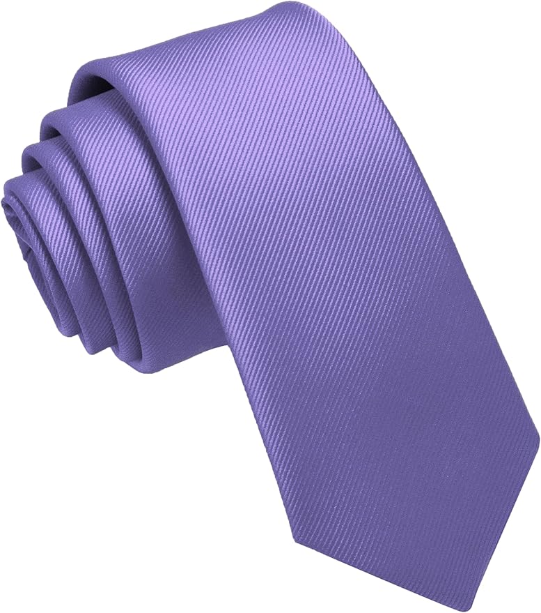 JEMYGINS 2.4" Solid Color Skinny Tie Slim Necktie for Men