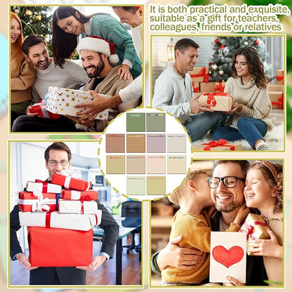 Yinder 24 Pcs Inspirational Sticky Notes Christmas Stocking Stuffers Motivational Sticky Notes Pad Employee Appreciation Gift Bulk for Teacher Nurse Coworker Office 3 x 3'' (Thank You,Boho)