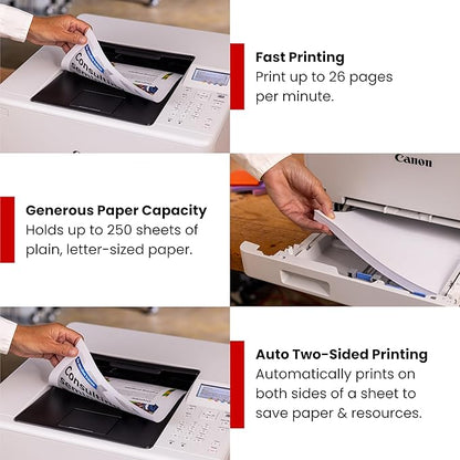 Canon Color imageCLASS LBP646Cdw Wireless Laser Printer for Duplex Printing, White - 26 PPM Home Office, Small Office Printer