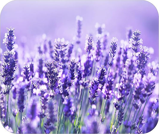 Floral Pattern Flower Mouse Pad Mat Mousepad for Desk Computer Laptop PC Gaming Home or Office Gift for Her Flowers (Lavendar MP105)