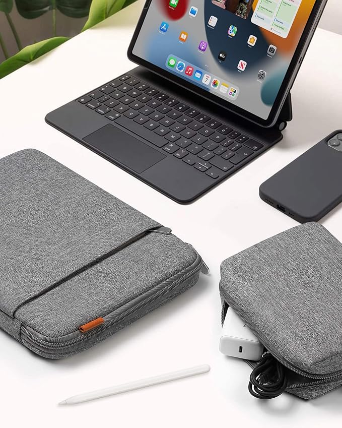 Inateck 360° Protective Laptop Bag with Accessory Bag, Compatible with 14-inch MacBook Pro/Max M5 M4 M3 M2 M1 2021-2025, Gray