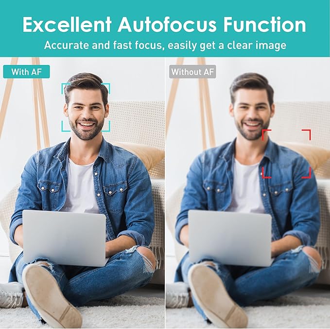 saylas 2K Webcam with Microphone, FHD Streaming Camera with 2K/1080P, 78°FOV, Privacy Cover, Plug & Play USB Web Cam, Autofocus, Webcam for PC, Computer Web Camera for Laptop, Desktop, Mac
