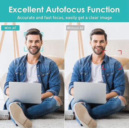 saylas 2K Webcam with Microphone, FHD Streaming Camera with 2K/1080P, 78°FOV, Privacy Cover, Plug & Play USB Web Cam, Autofocus, Webcam for PC, Computer Web Camera for Laptop, Desktop, Mac