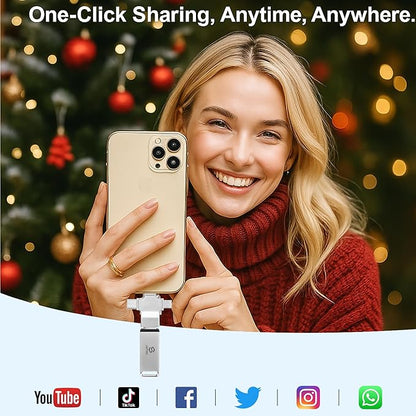 Photo-Stick 256GB | Truly Automatic-Backup-USB-Drive for iPhone iPad Android PC Mac | Multi-Port Flash Drive for All Devices | Multi-Device Backup & Transfer Thumb-Drive Picture-Saver-Memory-Stick