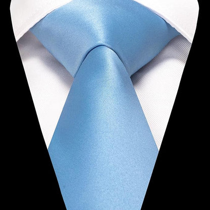 RBOCOTT Solid Color Tie and Pocket Square Hankerchief with Lapel Pin Set for Men
