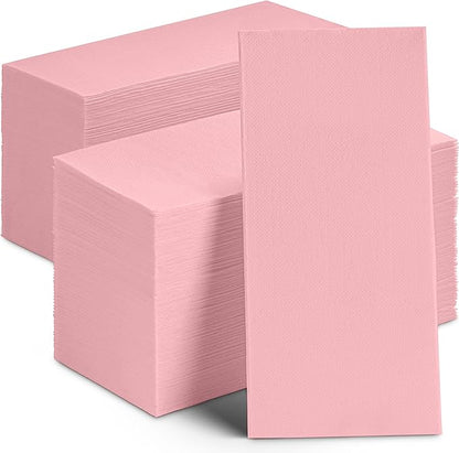 Disposable Dinner Napkins Pink Paper, [1200 Pack] 12" x 17" 2-Ply Quilted Colored Paper Napkins For Wedding, Reception, Bathroom, Party Or Event