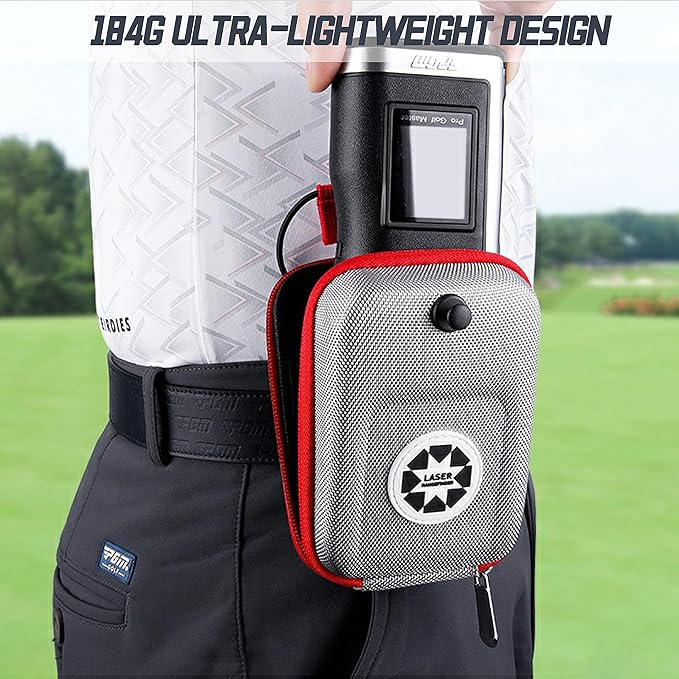 PGM Golf Rangefinder with Slope 600/1300 Yards, 7X Magnification Laser Range Finder Golf with Flag Pole Locking Vibration, Golf Gifts Accessories with Range Finder Magnetic Strap for Men