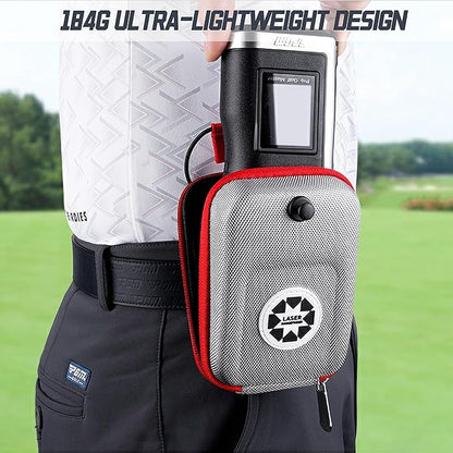 PGM Golf Rangefinder with Slope 600/1300 Yards, 7X Magnification Laser Range Finder Golf with Flag Pole Locking Vibration, Golf Gifts Accessories with Range Finder Magnetic Strap for Men