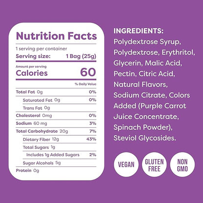 Kiss My Keto Sour Gummy Worms, 8-Pack – Satisfy Cravings while Staying in Ketosis – High Fiber, 3g Net Carbs, Non-GMO, Vegan, & No Gluten – Fruity Sugar Free Gummies