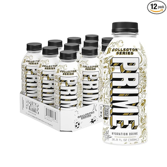 PRIME Hydration Collector Series, Sports Drinks, Electrolyte Enhanced for Replenishing Fluids, 250mg BCAAs, B Vitamins, Antioxidants, Low Sugar, 16.9 Fl Oz, 12 Pack