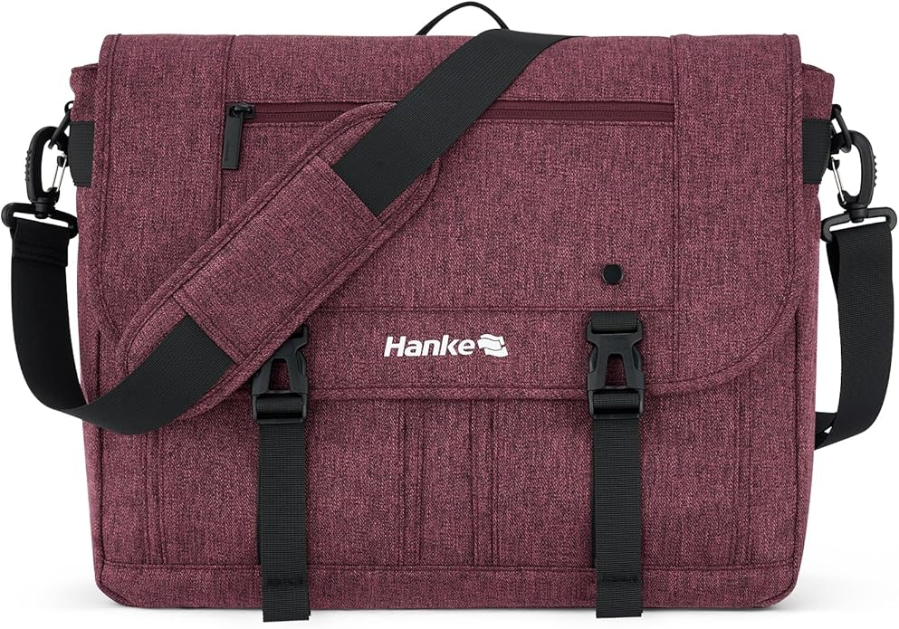 Hanke Durable Messenger Bag for Men with 15.6 Laptop Case, Business Cross Body Bag Briefcase for Women,School Work Tote Bag