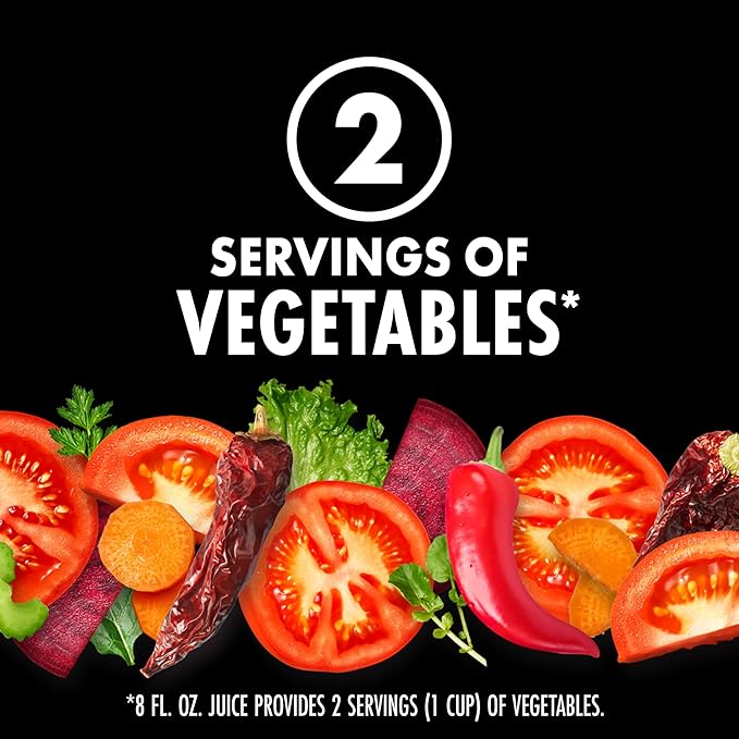 V8 Spicy Chipotle 100% Vegetable Juice, 46 fl oz Bottle (6 Pack)