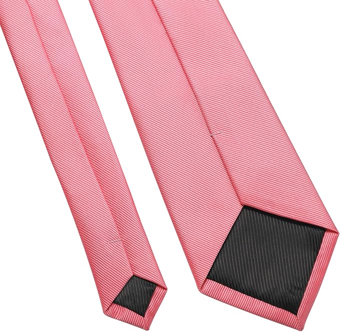 DecTwig Men's Ties Solid Color Formal Neckties 3.15" (8CM) Black Ties For Men