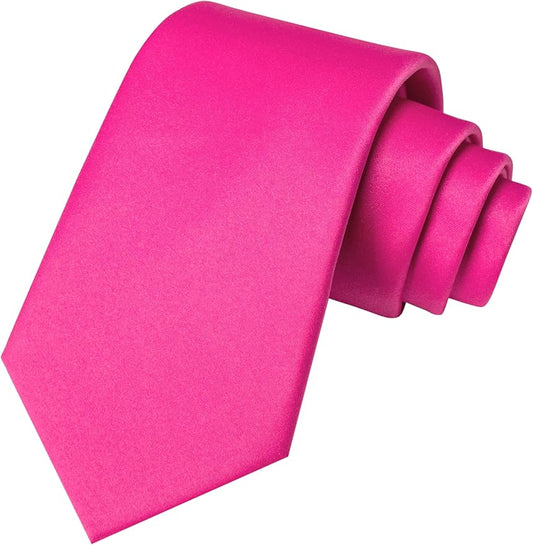 JEMYGINS Solid Color Tie Mens Necktie for Business and Wedding