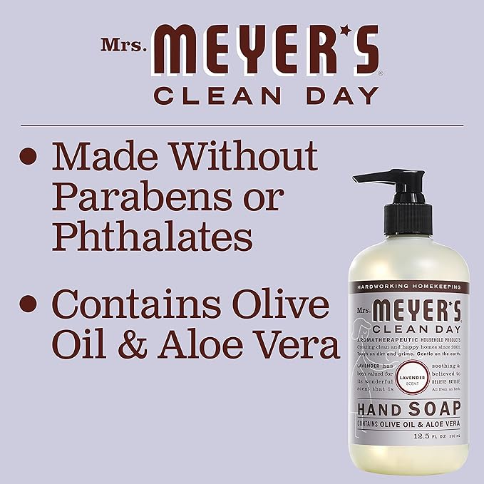 Mrs. MEYER'S Liquid Hand Soap Variety Pack 12.5 oz. (Lavender + Lemon Verbena)