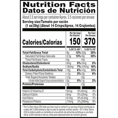 Pringles Potato Crisps Chips, Sour Cream & Onion, 2.5oz (12 Count)