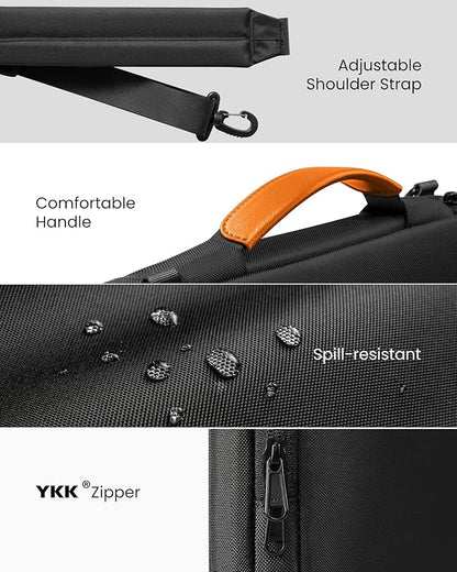 tomtoc 360 Protective Laptop Shoulder Bag for 13-inch 2025 MacBook Air M4/A3240, M3/A3113, M2/A2681, M1/A2337, MacBook Pro M2/A2686 M1/A2338, Water-Resistant Laptop Accessory Carrying Case Sleeve