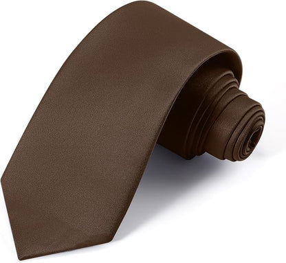 Black Ties For Men Solid Pure Color Formal Neckties 3.15" (8CM) Men's Tie for Business and Wedding with Gift Box