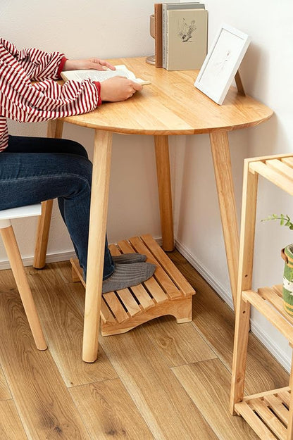 PaletteLife Wooden Footrest, D11.42 xW17.72 xH4.93 (29x45x12.5cm), 1x1.5 ft, Medium, Natural Ashwood, Ergonomic Design
