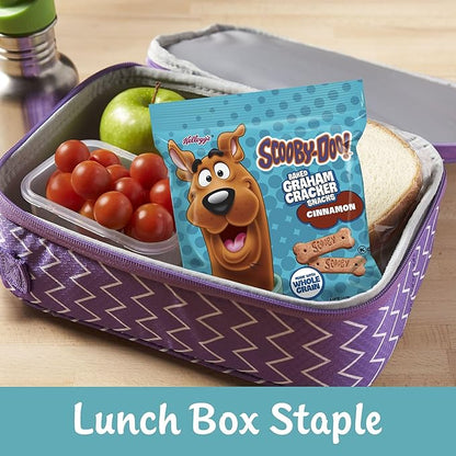 Kellogg's Scooby-Doo! Graham Cracker Snacks, Cinnamon, Made with Whole Grain, (1 Oz Bag), 40 Bags