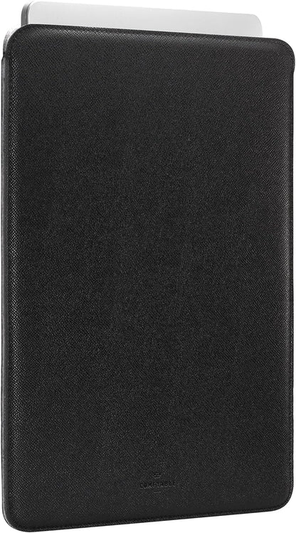 Comfyable Laptop Sleeve 15 Inch Precisely Compatible with MacBook Air 15" M4 2025 A3241 & M3 2024 A3114 & M2 2023 A2941, Faux Leather Cover Case, Black