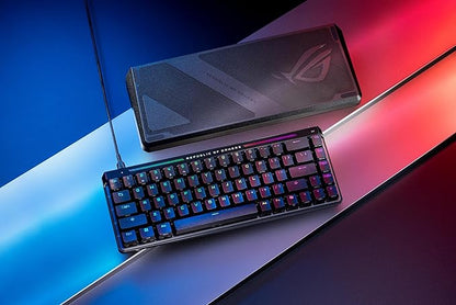 ASUS ROG Falchion Ace HFX 65% Hall Effect Gaming Keyboard – HE Magnetic Switches, Rapid Trigger, 8000 Hz Polling, Three-Layer Dampening Foam, Touch Panel, Protective Cover