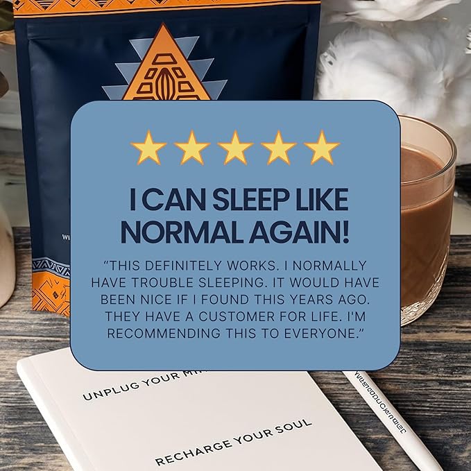KORACAO Sleep Elixir Cacao Blend – Ceremonial-Grade Cocoa Drink with Magnesium, L-Theanine, Reishi, Melatonin & Ashwagandha – 300g (30 Servings) for Relaxation & Restful Sleep