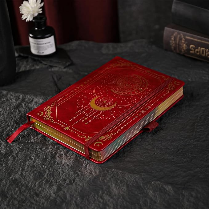 TIEFOSSI Lined Journal for Women Men, Vintage Notebooks with Bookmarks, Hardcover A5 College Ruled Notebook 316 Numbered Pages for Writing, Daily Journal for Work School, Note Taking