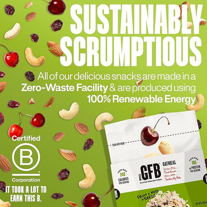 The GFB Fruit, Nuts and Seeds Protein Oatmeal Cups - Unique Pop-Up Bowl - Gluten Free, Plant Based, Non GMO, Sustainably Made - Ridiculously Tasty, Healthy, Vegan Protein Instant Oatmeal, 2 oz (6 Count)