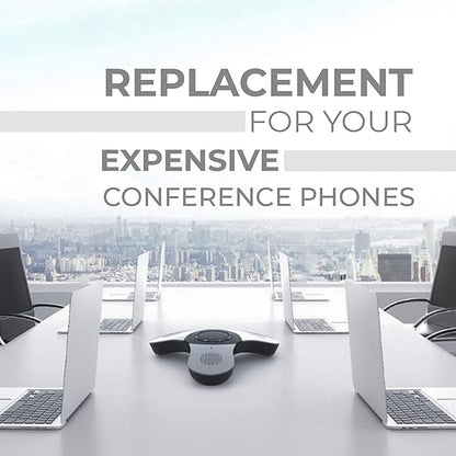 Skywin Bluetooth Conference Speaker with Microphone, Portable Wireless Speaker for Office Desk, Computer, and Laptop, Bluetooth Microphone for Conference Room, Home Office, and PC, Smart Speakerphone