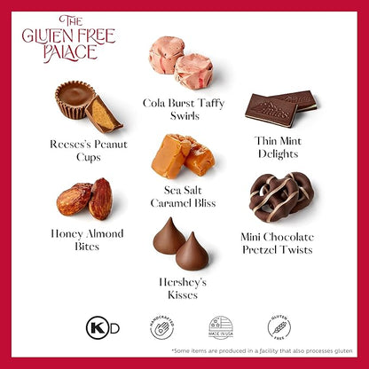 Gluten Free Palace Assorted Candy Gift Basket – Variety of Nuts & Treats for Birthday, Thank you, Adults, Men & Women