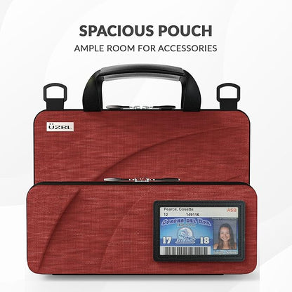 UZBL 11-11.6 Inch Always-on Chromebook Protective Hard Case with Accessory Pouch and Adjustable Shoulder Strap