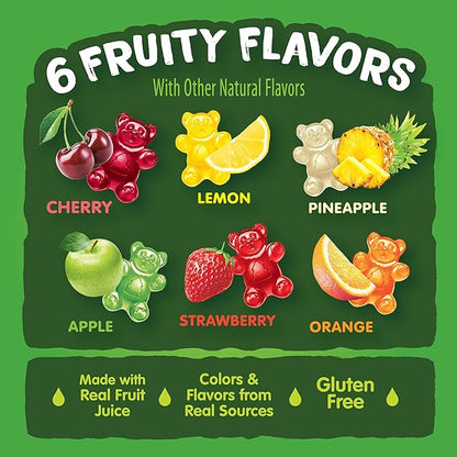 Black Forest Gummy, Bears, Fruit Flavor, Deliciously Juicy, Made with Real Fruit Juice, 10 oz