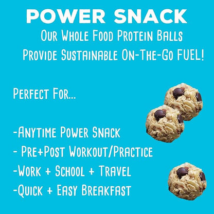 simplyFUEL Whole Food Protein Balls with Probiotics - Chocolate Almond Coconut Snacks - 8g Protein Snack - Gluten Free Energy Balls