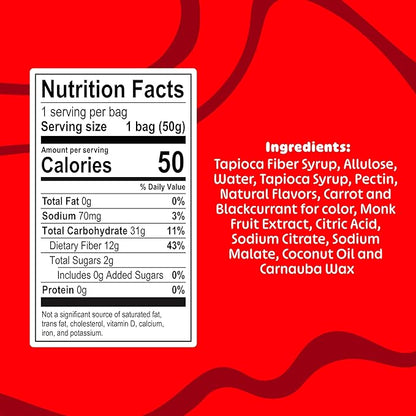 Blobs Gummy Candy - 2g Sugar Healthy Gummies - Low Net Carb & Low Calorie - No Sugar Alcohols, Vegan, Gluten Free, No Dyes -1.8 oz per bag (Pack of 6) - Pomegranate Apple