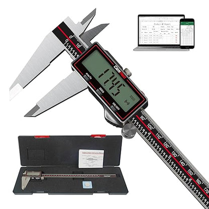 GemRed Wireless Digital Caliper, 300mm Stainless Steel Precision Measuring Tool with Data Output, Inch/MM Conversion, Zero Reset, Auto Off, for DIY, Woodworking, Jewelry Making